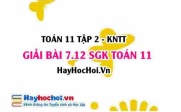 Bài 7.12 SGK Toán 11 Tập 2 Kết nối tri thức